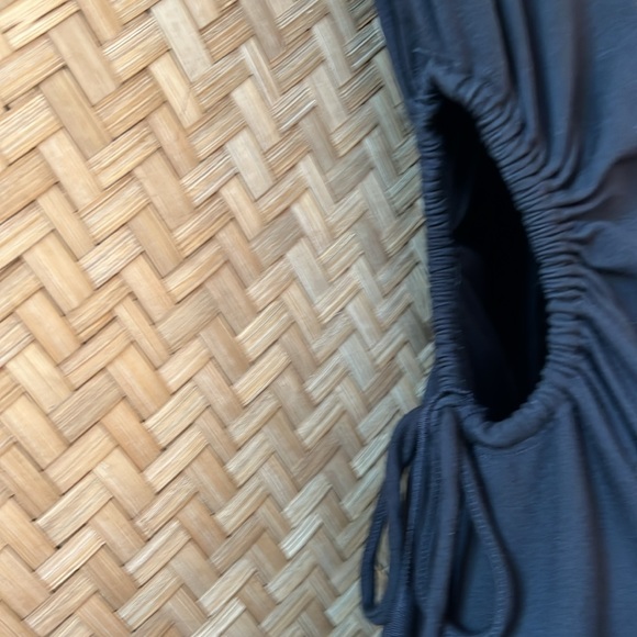 A.L.C. SYNARA V-NECK BLACK MIDI DRESS WITH CUT-OUTS - Picture 8 of 15